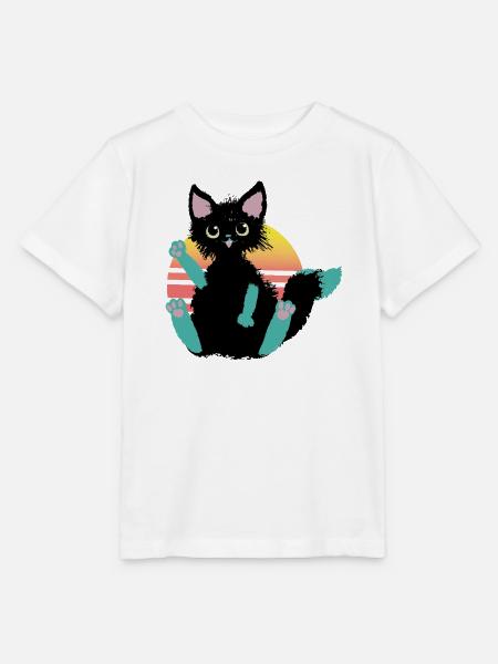 kritzelkatze Klecks, sagt Hi - Stanley/Stella Kinder T-Shirt MINI CREATOR  - Weiß