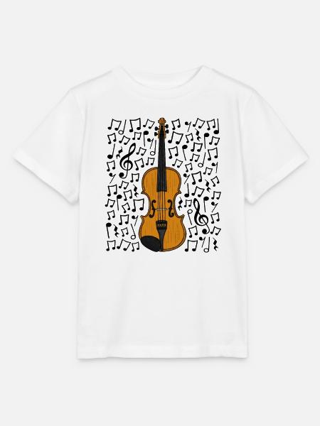 Geige Musiknoten Geiger Streicher Musiker - Stanley/Stella Kinder T-Shirt MINI CREATOR - Weiß