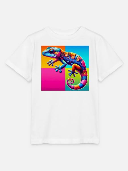 Gecko - Stanley/Stella Kinder T-Shirt MINI CREATOR - Weiß