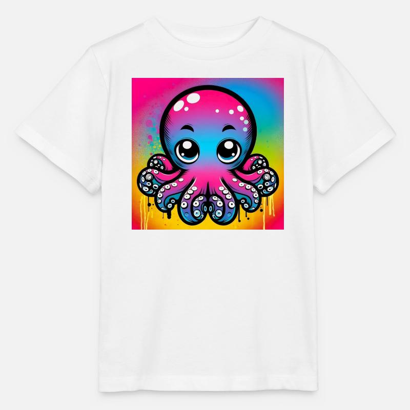 Krake - Stanley/Stella Kinder T-Shirt MINI CREATOR  - Weiß