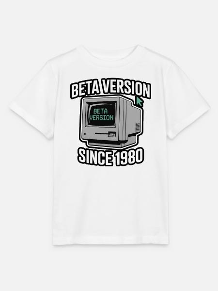 Retro Computer Beta Version Design - Stanley/Stella Kinder T-Shirt MINI CREATOR  - Weiß