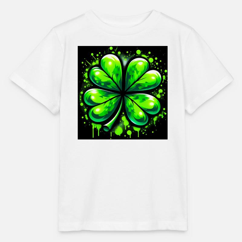 Four-leaf clover - Stanley/Stella MINI CREATOR Kids’ T-Shirt - white