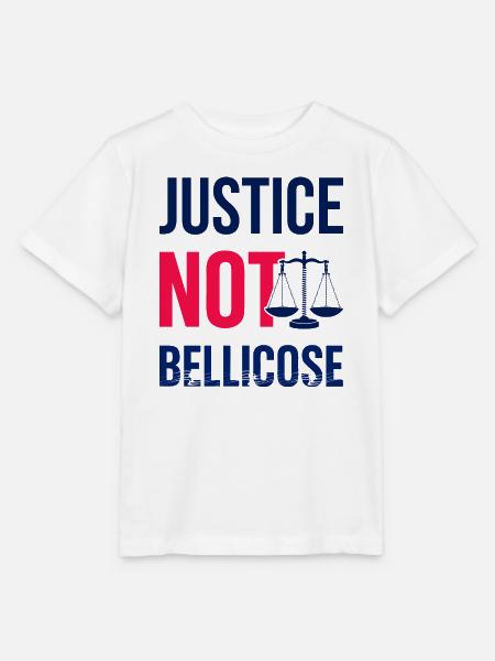 JUSTICE_NOT_BELLICOSE - Stanley/Stella Kinder T-Shirt MINI CREATOR  - Weiß