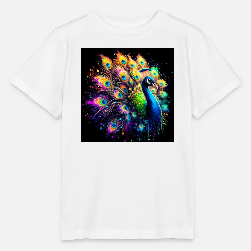 Pfau - Stanley/Stella Kinder T-Shirt MINI CREATOR  - Weiß
