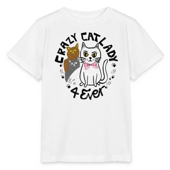 Crazy Cats - Stanley/Stella Kinder T-Shirt MINI CREATOR  - Weiß - Vorne - Maike (125cm)
