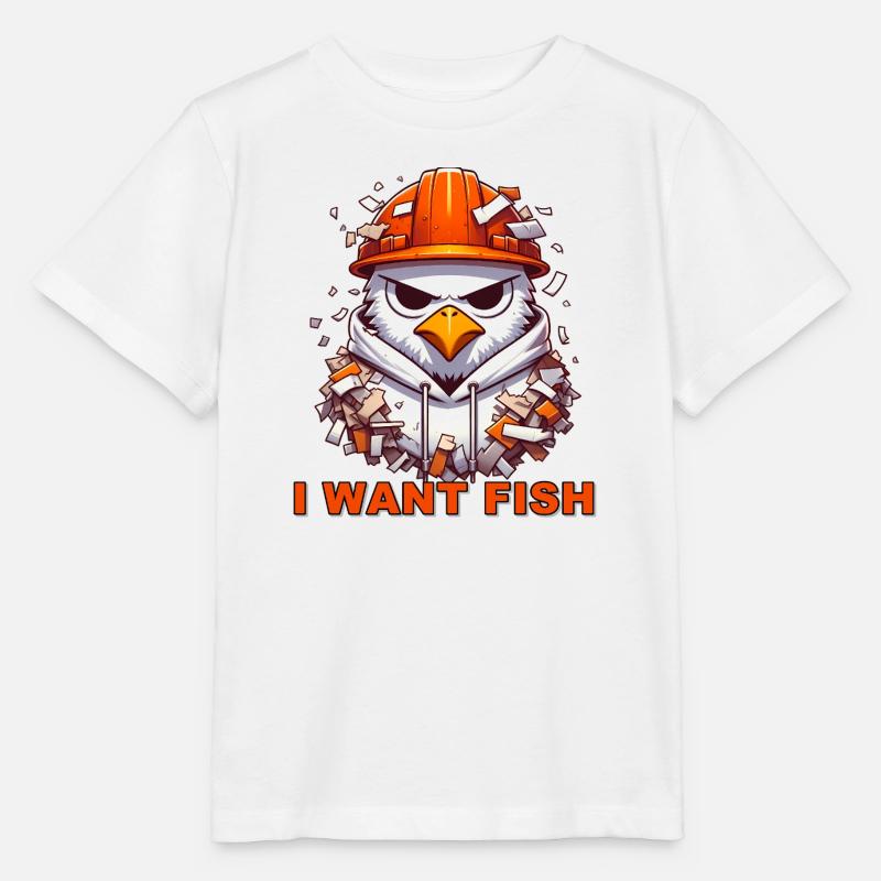 Möwe Bauarbeiter Grafik - Stanley/Stella Kinder T-Shirt MINI CREATOR  - Weiß