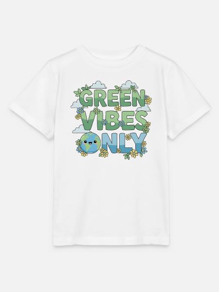 Green Vibes Only Eco Lifestyle - Stanley/Stella Kinder T-Shirt MINI CREATOR  - Weiß
