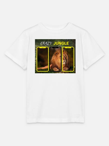 Verrückter Dschungel - Stanley/Stella Kinder T-Shirt MINI CREATOR  - Weiß