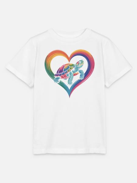 Bunte Schildkröte - Stanley/Stella Kinder T-Shirt MINI CREATOR - Weiß