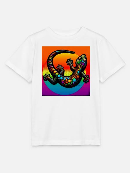 Gecko - Stanley/Stella Kinder T-Shirt MINI CREATOR  - Weiß