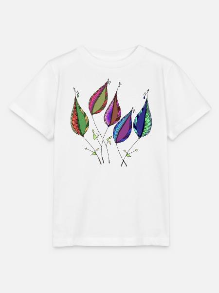Blätter - Stanley/Stella Kinder T-Shirt MINI CREATOR  - Weiß