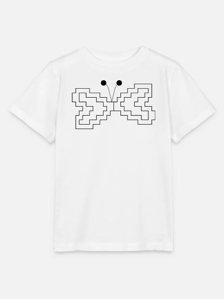 Geometrischer Schmetterling - Stanley/Stella Kinder T-Shirt MINI CREATOR - Weiß