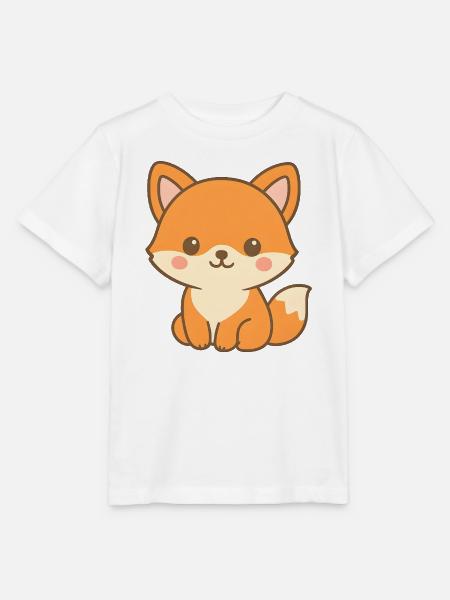 Niedliches Fuchs Motiv - Stanley/Stella Kinder T-Shirt MINI CREATOR - Weiß