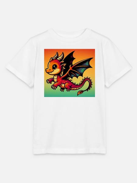 Drache - Stanley/Stella Kinder T-Shirt MINI CREATOR  - Weiß