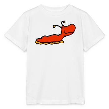 Nacktschnecke Schnecke ohne Schneckenhaus lächelt - Stanley/Stella Kinder T-Shirt MINI CREATOR  - Weiß - Vorne - Maike (125cm)