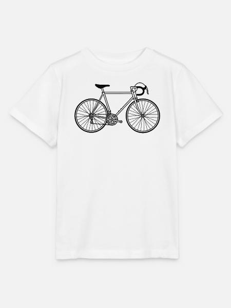 Rennrad Silhouette - Stanley/Stella Kinder T-Shirt MINI CREATOR - Weiß