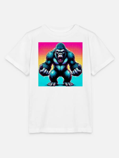 Gorilla - Stanley/Stella Kinder T-Shirt MINI CREATOR - Weiß