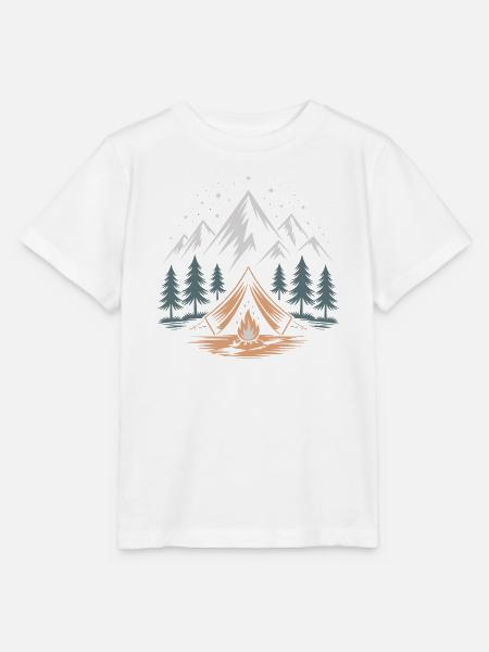 Bergabenteuer mit Lagerfeuer - Stanley/Stella Kinder T-Shirt MINI CREATOR  - Weiß