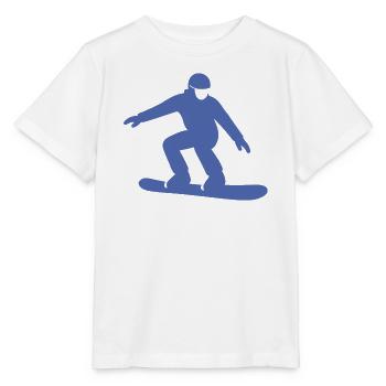 Snowboarder Silhouette Winterurlaub Wintersport - Stanley/Stella Kinder T-Shirt MINI CREATOR  - Weiß - Vorne - Maike (125cm)