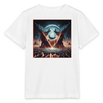 Faille cosmique épique avec les montagnes du Dragon - T-shirt bio MINI CREATOR Stanley/Stella Enfant - blanc - Devant - Maike (125cm)
