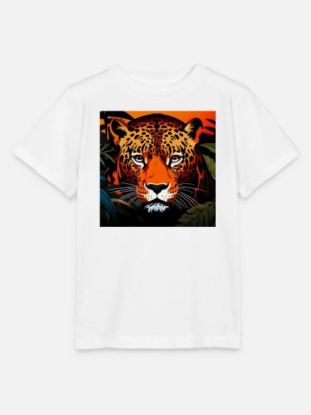 Wild Leopard Grafik - Stanley/Stella Kinder T-Shirt MINI CREATOR - Weiß