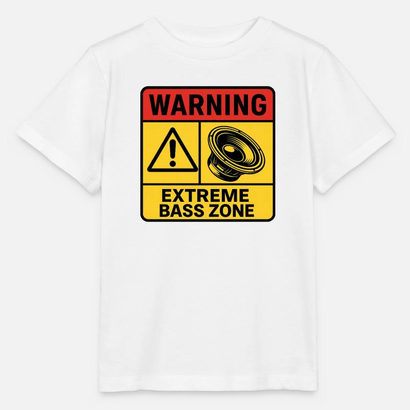 Avertissement de zone de basses extrêmes - T-shirt bio MINI CREATOR Stanley/Stella Enfant - blanc