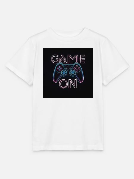 Neon Gaming Controller Design - Stanley/Stella Kinder T-Shirt MINI CREATOR - Weiß
