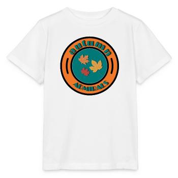 Emblèmes des feuilles d’automne - T-shirt bio MINI CREATOR Stanley/Stella Enfant - blanc - Devant - Maike (125cm)