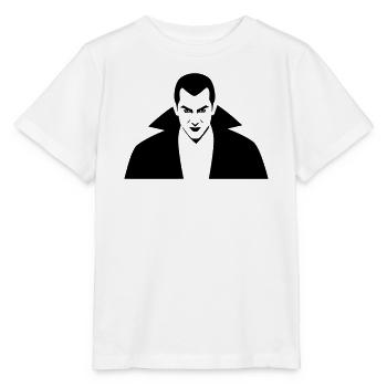Vampir Illustration - Stanley/Stella Kinder T-Shirt MINI CREATOR  - Weiß - Vorne - Maike (125cm)