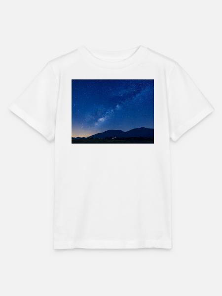 Sternenhimmel Nacht Berg - Stanley/Stella Kinder T-Shirt MINI CREATOR - Weiß