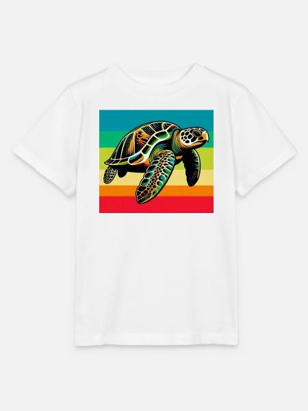 Schildkröte - Stanley/Stella Kinder T-Shirt MINI CREATOR - Weiß