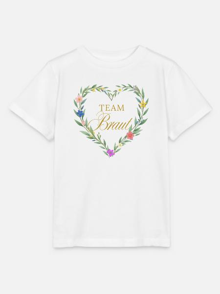 Team Braut! Herz - Stanley/Stella Kinder T-Shirt MINI CREATOR - Weiß