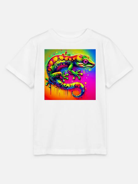 Gecko - Stanley/Stella Kinder T-Shirt MINI CREATOR - Weiß