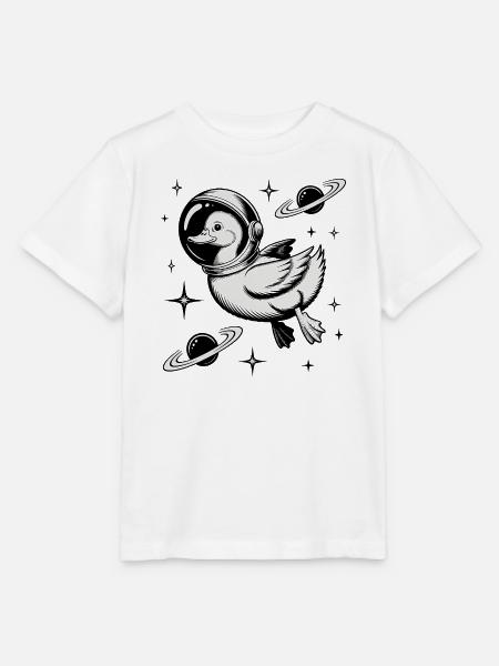 Goose in Space - Cool Astonomy Logo - Stanley/Stella Kinder T-Shirt MINI CREATOR - Weiß