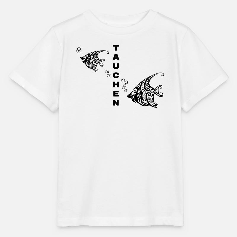 Plongée – Tribal Fish Design - T-shirt bio MINI CREATOR Stanley/Stella Enfant - blanc