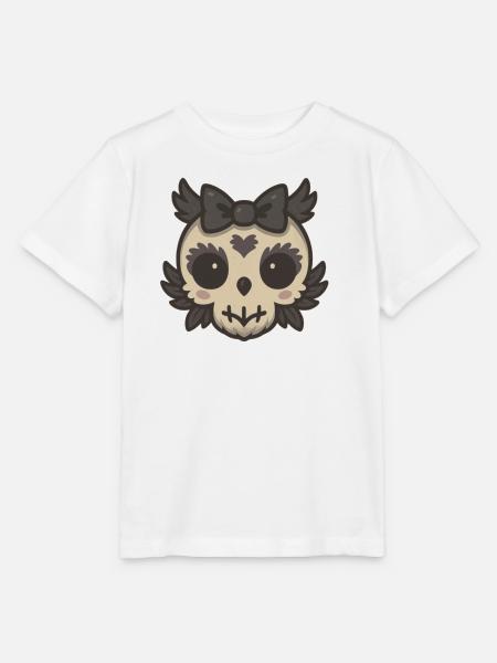 Verspieltes Eulenkopf Design mit Herzakzent - Stanley/Stella Kinder T-Shirt MINI CREATOR - Weiß