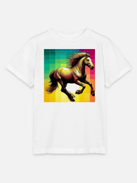 Pferd - Stanley/Stella Kinder T-Shirt MINI CREATOR - Weiß