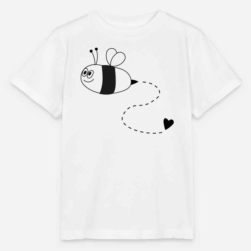 Biene mit Herz - Stanley/Stella Kinder T-Shirt MINI CREATOR  - Weiß