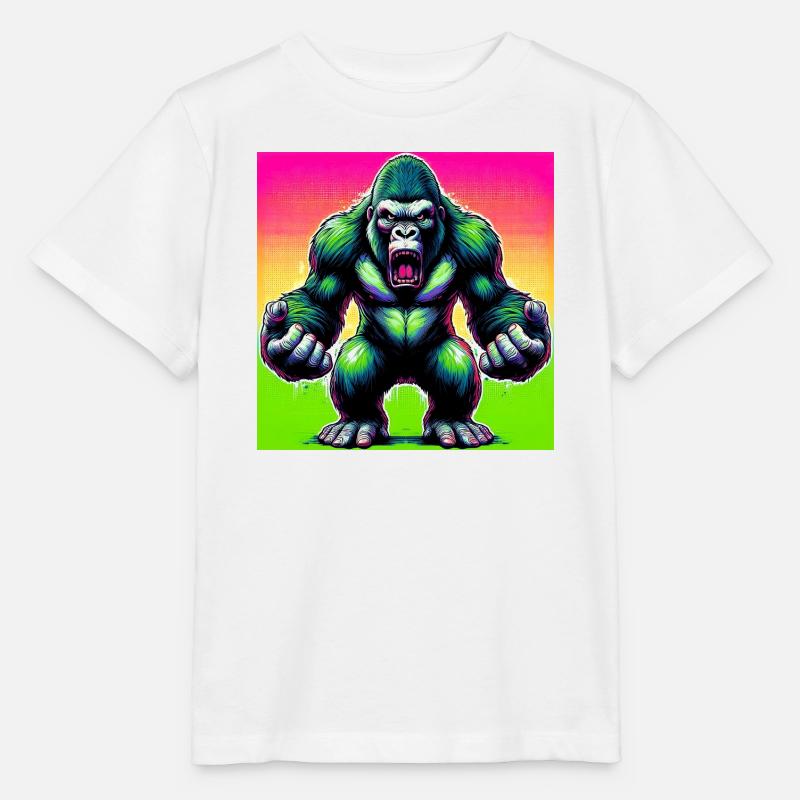 Gorilla - Stanley/Stella Kinder T-Shirt MINI CREATOR  - Weiß