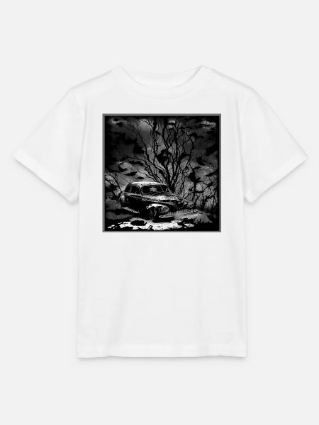 Dunkler Wald Oldtimer Illustration - Stanley/Stella Kinder T-Shirt MINI CREATOR - Weiß