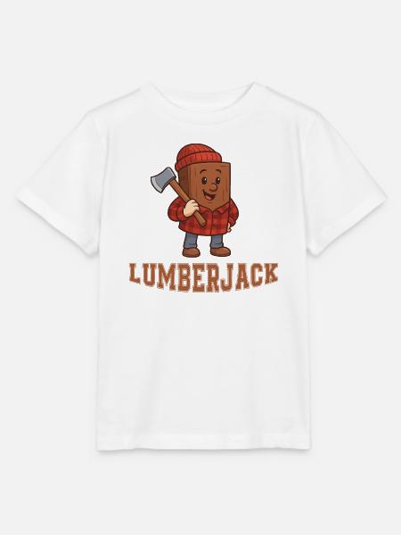 Lumberjack Cartoon Illustration - Stanley/Stella Kinder T-Shirt MINI CREATOR - Weiß