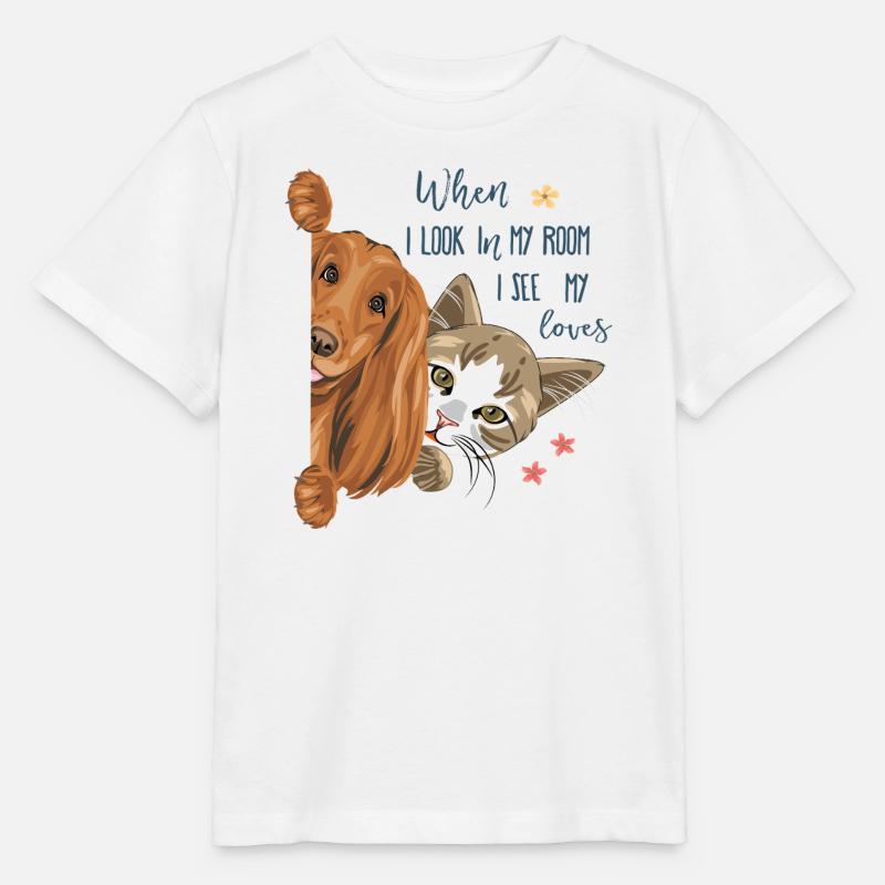 Hund und Katze  - Stanley/Stella Kinder T-Shirt MINI CREATOR  - Weiß