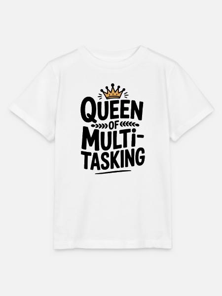 Königin des Multitaskings - Stanley/Stella Kinder T-Shirt MINI CREATOR  - Weiß