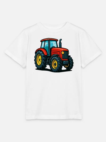Landwirtschaftlicher Traktor mit Farbgestaltung - Stanley/Stella Kinder T-Shirt MINI CREATOR  - Weiß