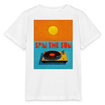 Vintage Turntable Under Sun - Stanley/Stella MINI CREATOR Kids’ T-Shirt - white - Front - Maike (125cm)