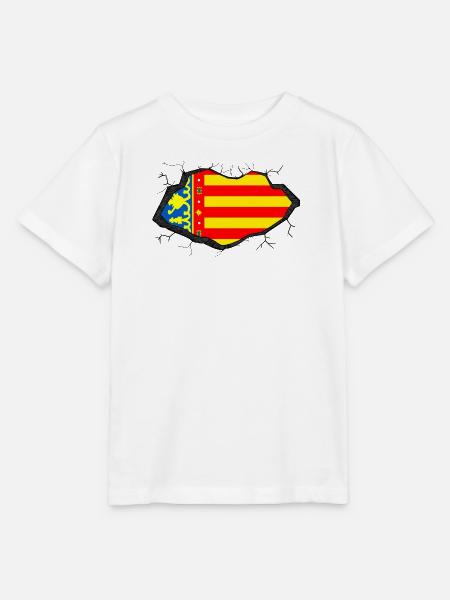 Valencia Flagge - Stanley/Stella Kinder T-Shirt MINI CREATOR  - Weiß
