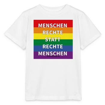 Human rights instead of right-wing people - Stanley/Stella MINI CREATOR Kids’ T-Shirt - white - Front - Maike (125cm)