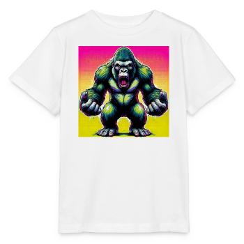 Gorilla - Stanley/Stella Kinder T-Shirt MINI CREATOR  - Weiß - Vorne - Maike (125cm)