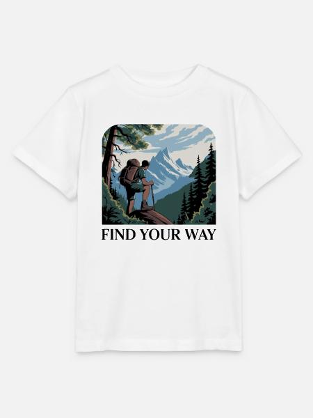 Bergwanderer mit malerischen Gipfeln - Stanley/Stella Kinder T-Shirt MINI CREATOR - Weiß