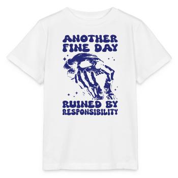 gallows humor skeleton skull - Stanley/Stella MINI CREATOR Kids’ T-Shirt - white - Front - Maike (125cm)